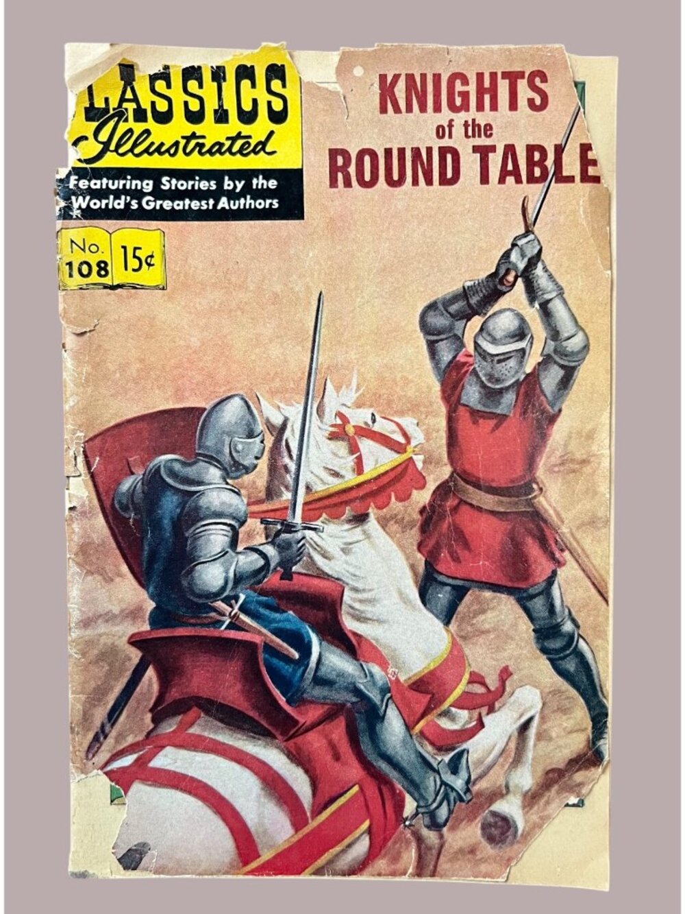 Classics Illustrated Knights Of The Round Table No. 108 June 1953 Vintage Comic
